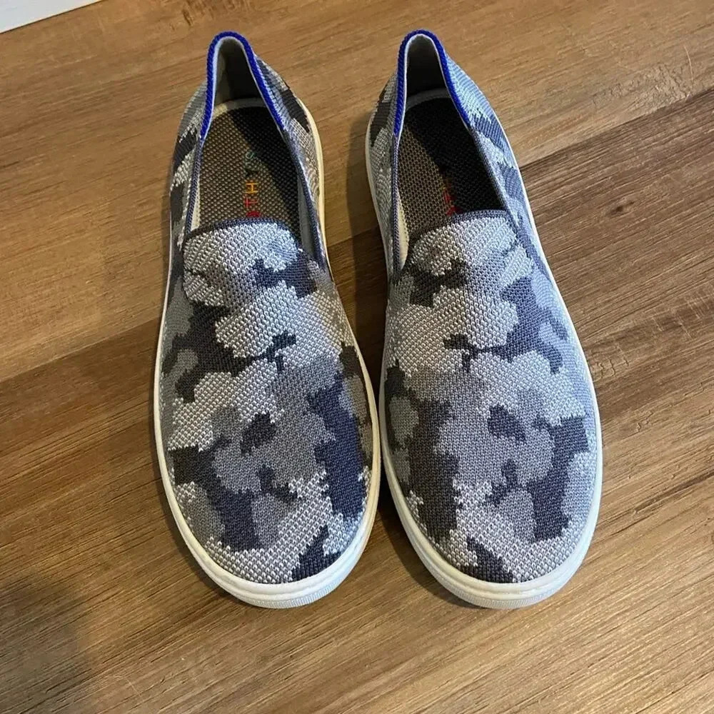 Rothy's The Kids Slip On Sneaker Grey Camo Size 4